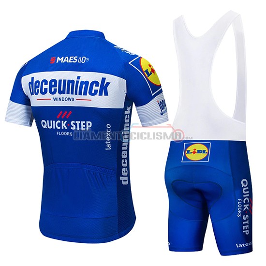 Abbigliamento Ciclismo Deceuninck Quick Step Manica Corta 2019 Blu Bianco